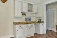 Wet bar for entertaining.