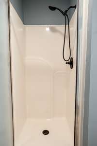 Shower in primary bathroom