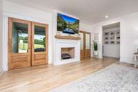 Beautiful double doors leading to the back patio area.