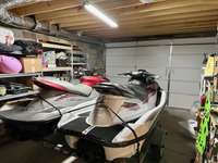 Basement with an abundance of storage. Also 2 garage doors for easy access