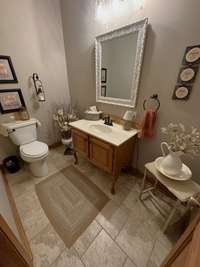 Half Bath for guest on main level.