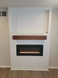 Electric builtin fireplace