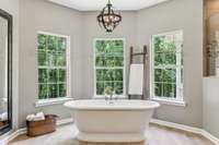 Fabulous Soaking Tub Made from South African Volcanic Limestone to Keep the Heat in!