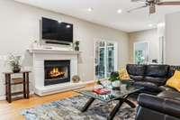 Such an Open and Inviting Living Space with the Gas Log Fireplace