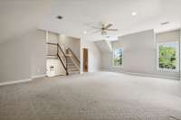 Bonus room has a half bath & opens to loft area that leads to upstairs office library