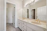 Double sinks in bedroom #2 bathroom and walk-in closet