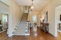 The front foyer and staircase make a grand statement.