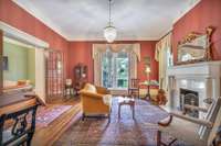 The parlor rooms are spacious and beautiful.  The marble surrounds on the fireplaces make a beautiful statement.