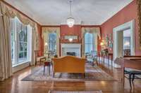 Like the east wing, many of the windows that adorn the walls still feature the original "wavy" glass.