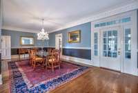 This cavernous space is perfectly situated adjacent to both the kitchen and the west parlor.