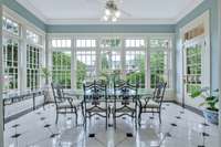 The front sun room is a light-filled delight.