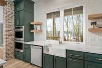 Crank open your charming casement windows and take in the view as you wash dishes in your sink.