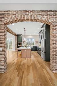 Another view from the dining room into the kitchen. Everything about this house feels so "homey".