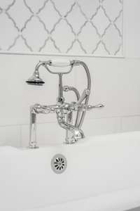 A classic looking tub filler for a classic style tub... wouldn't you say?