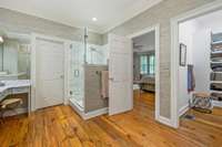 2 separate large walk-in closets.