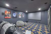 Home Theater Room-equipment and chairs remain