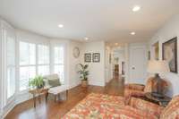 Sitting Room/Den with Bay Window overlooking Front Yard