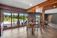 Basement level:  walk out basement leads to stealth pool & hot tub