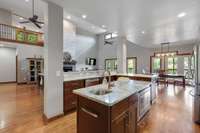 Beautiful marble countertops in the kitchen