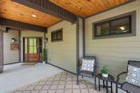 Inviting entrance to this unique Colorado-style home.