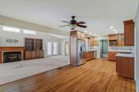 Kitchen Open to Living Room