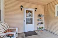 Great Screened in Area at Side Entry to House