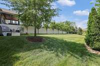 Off lower patio walk out basement den is a great lower yard