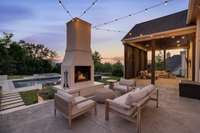 Wood burning fireplace with gas starter to enjoy amazing sunsets.