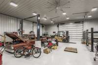 A remarkable 7,300-square-foot shop provides endless possibilities. Whether you're a hobbyist, car enthusiast, or entrepreneur, this space can accommodate it all.