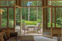 Great Room French Doors Lead you out to the outdoor patio.