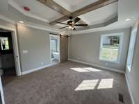 Master with barn door entry to master bathroom