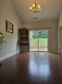 Seperate large Dining area with view to back porch. Master is off to the right of this room