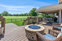 GAS FIREPLACE OVERLOOKING THE GOLF COURSE