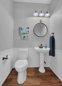 Half bathroom on main level of house — perfect for guests