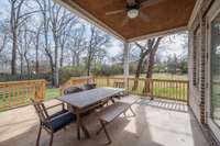 Patio off of the kitchen with room for entertaining.