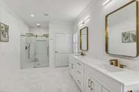 Beautiful master bath renovated in 2022.