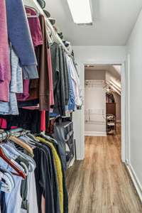 Large walk-in closet in third bedroom.