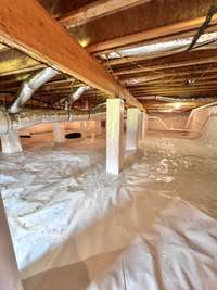 Check out this impressive crawl space that is encapsulated!