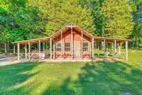 One of two old cabins on the property.