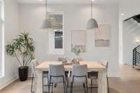 Dining Room - Concrete Pendant Lights