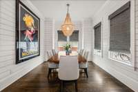 Plenty of seating in the light filled formal dining area