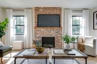 Living Room with gas fireplace