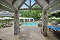 View from the Guest House towards the pool