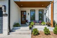 Inviting front porch.