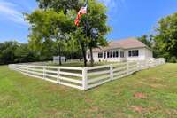 Fenced yard of Secondary Home on property