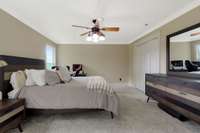 Bedroom #3 with ceiling fan.