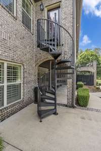 Winding Staircase leads to the game room