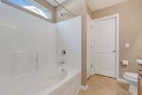 Garden Tub/Shower Combination, Linen Closet and Walk-in Closet.