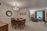 Dining area adjacent to living room