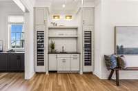 Wet bar perfect for the wine enthusiast.